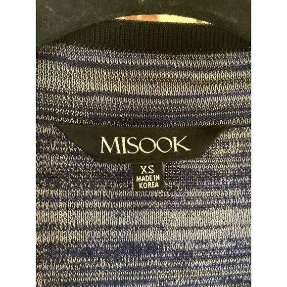 Misook women’s lightweight coat Navy/ Grey  36 Ch 38 H 38 Long - Picture 4 of 11